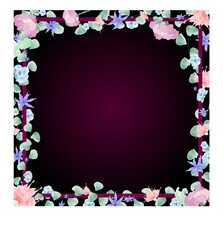 flower frame, greeting  card 