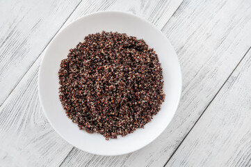 Plate of Black quinoa