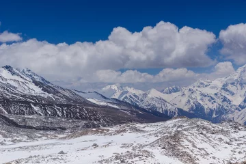 Store enrouleur Manaslu Mountain peaks at Thorong La Manaslu pass, Himalayas