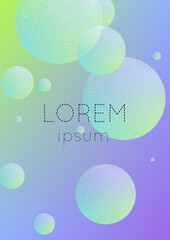 Fluid poster with round shapes