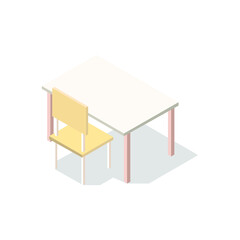 Isometric school desk