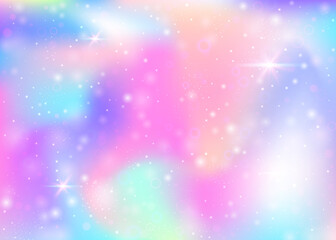 Obraz premium Unicorn background with rainbow mesh.