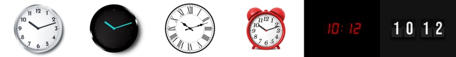 10:12 (AM and PM) or 22:12 time clock icons