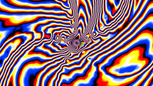 Red Blue Yellow Worm hole abstract background