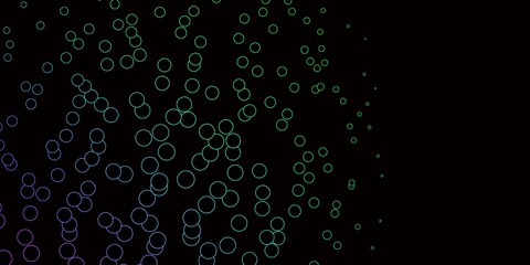 Dark Pink, Green vector backdrop with dots. Colorful illustration with gradient dots in nature style. Pattern for websites.