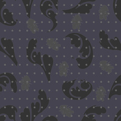 Plants and flowers seamless pattern,floral design background