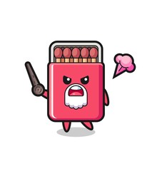 cute matches box grandpa is getting angry