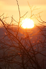 sunset over the lake