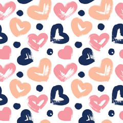 Seamless background with hearts.
