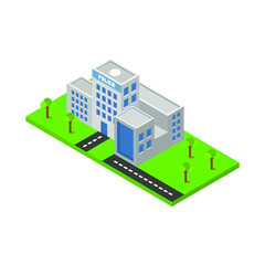 Isometric police station