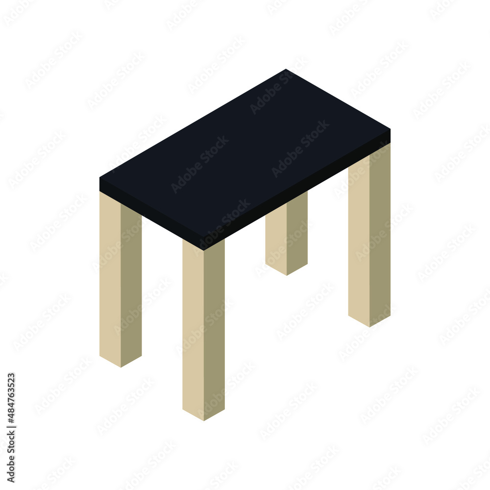 Sticker isometric table