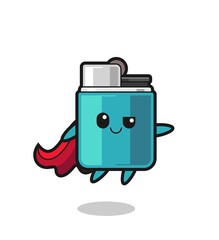 cute lighter superhero character is flying