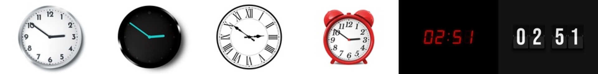 02:51 (AM and PM) or 14:51 time clock icons