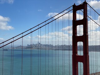 Golden Gate Bridge with San Francisco Skyline in the back