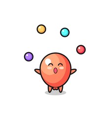 the balloon circus cartoon juggling a ball