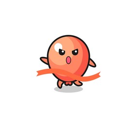 cute balloon illustration is reaching the finish