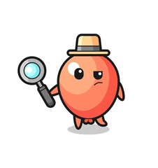 balloon detective character is analyzing a case