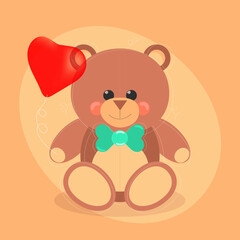 teddy bear in love
