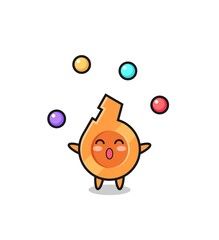 the whistle circus cartoon juggling a ball