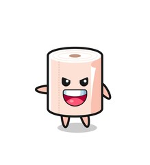 tissue roll cartoon with very excited pose