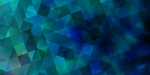Obraz premium Light BLUE vector pattern with polygonal style with cubes.