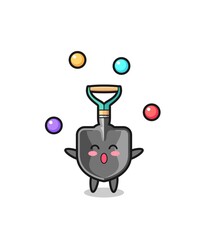 the shovel circus cartoon juggling a ball