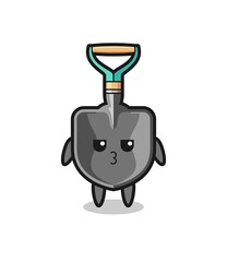 the bored expression of cute shovel characters