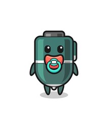 baby ballpoint cartoon character with pacifier