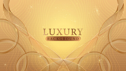 Fototapeta premium Luxury beige gold shimmery background. Stock vector illustration.