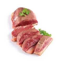 magret de canard, fond blanc	