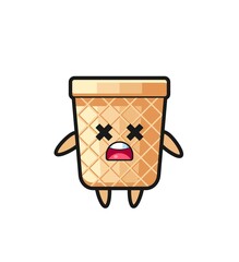the dead waffle cone mascot character