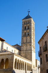 Romanesque tower of the church of San Esteban, Segovia, Castilla y Leon, Spain