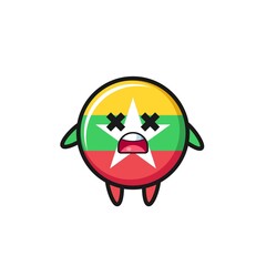 the dead myanmar flag mascot character