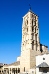 Fototapeta na wymiar Romanesque tower of the church of San Esteban, Segovia, Castilla y Leon, Spain