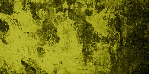 yellow walls are dirty and mossy