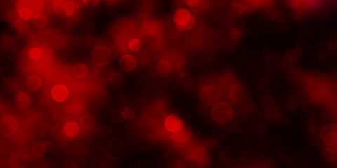 Dark Red vector backdrop with dots. Abstract decorative design in gradient style with bubbles. Design for your commercials.