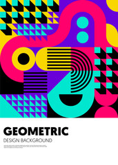 Geometric shape abstract background modern art style