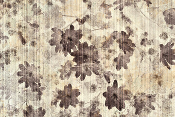 Vintage wallpaper with floral pattern