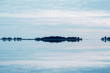 Calm and reflective lake