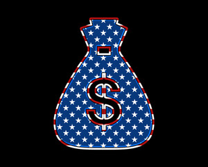 USD Money Dollar Wealth Rich USA Flag, United States of America Icon Logo Symbol illustration