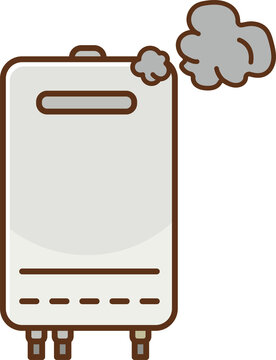 recommend clip art: clip art of water heater with smoke