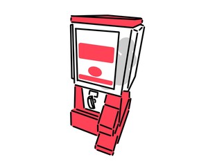 ガチャポンの赤いボックス