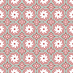 Fototapeta premium Abstract seamless pattern with various shapes. Geometric pattern for fabric. Textile background.