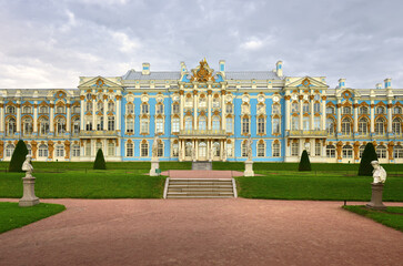 Facade of the Catherine Palace in Pushkin