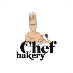 Culinary industry chef logo design illustration