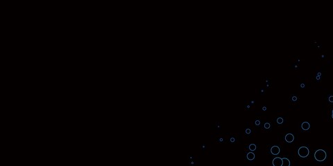 Dark BLUE vector texture with disks. Modern abstract illustration with colorful circle shapes. Pattern for booklets, leaflets.