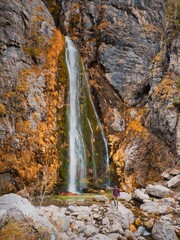 waterfall in autumn