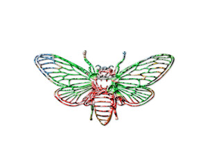 Beekeeper Honey bee Colorful Water Rain Drops Icon Logo illustration
