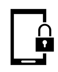 smartphone with padlock