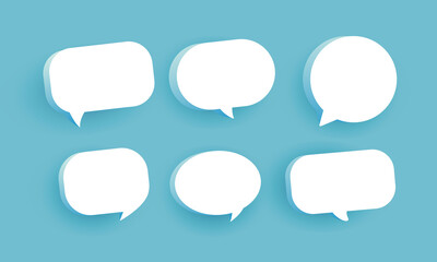 3D text bubble shape. Suitable for text chat places, text symbols to insert words, put descriptions, etc.